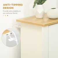 HOMCOM Shoe Storage Cabinet with 3 Flip Drawers and Adjustable Shelves for 9-18 Pairs of Shoes, White(m-7)