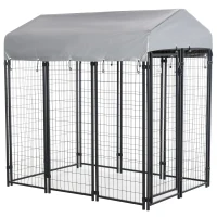 PawHut Outdoor Dog Kennel with Waterproof UV-Resistant Cover, 6 x 4 x 6 ft(m-11)
