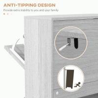 HOMCOM Shoe Storage Cabinet with 3 Flip Drawers, Narrow and Slim, 12 Pair of Shoes Organizer for Hallway, Entryway(m-7)