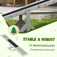 PawHut Wood Pet Seesaw, Dog Agility Training Equipment for Obedience Training, Weather Resistant, White(m-4)