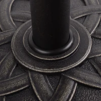 Outsunny 42 lbs Resin Round Market Umbrella Base Holder 22" Decorative Parasol Stand for Patio, Outdoor, Backyard, Bronze(m-9)