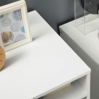 Vinsetto Vertical Filing Cabinet, Mobile File Cabinet on Wheels with 3 Drawers and 4 Open Shelves, Printer Stand with Lockable Casters for Home Office, White(m-9)