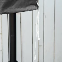 Outsunny Waterproof Patio Umbrella Cover, 300D Banana Parasol Protector with Zipper for Outdoor Garden, Patio, Dark Grey(m-9)