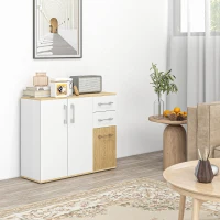 HOMCOM Modern Sideboard Cabinet, Freestanding Sideboards and Buffets with 3 Doors, 2 Drawers and Adjustable Shelf(m-1)