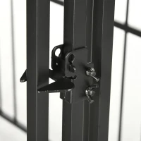 PawHut Galvanised Steel Outdoor House Heavy Duty Dog Kennel, Black(m-10)