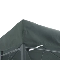 Outsunny 13' x 10' Gazebo Replacement Canopy 2 Tier Top UV Cover Pavilion Garden Patio Outdoor, Grey (TOP ONLY)(m-9)