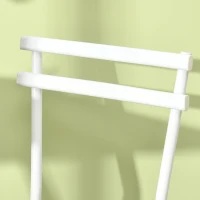 HOMCOM 3-Piece Dining Table and Chairs Set with Footrest, White(m-8)