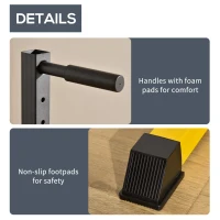 Soozier Dip Station, Body Press Parallel Bar with 10 Adjustable Height, Home Gym Workout Trainer Dip Bar, Yellow(m-7)