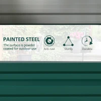 Outsunny Galvanized Raised Garden Bed, Outdoor Planter Box for Vegetables, Flowers, Herbs, 4' x 2' x 1', Green(m-4)