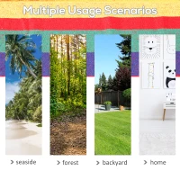 Outsunny 83"x59" Outdoor Hammock Bed Swing Chair, Patio Lounge Garden Camping Hiking Travel Hammock Only for Backyard, Garden, Mixed-red(m-7)