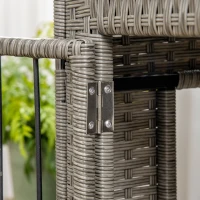 PawHut Rattan Dog Crate with Double Doors, Wicker Dog Cage with Soft Washable Cushion, Dog Kennel Furniture Outdoor Indoor for Medium to Large Sized Dogs, Gray(m-8)