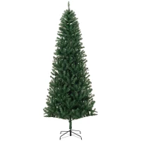 HOMCOM 8' Artificial Christmas Tree, Unlit Xmas Tree with Realistic Branch Tips for Indoor, Home, Holiday, Green(m-11)
