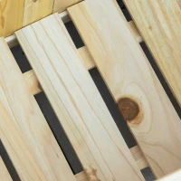 Outsunny Foldable Elevated Planter Box, Wooden Raised Garden Bed for Backyard, Patio to Grow Vegetables, Herbs, Flowers, Natural(m-7)