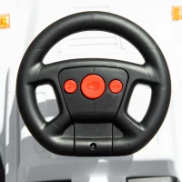 Aosom Kids Ride on Push Car, SUV Style Sliding Walking Car for Toddle with Horn, Music, Working Lights, Hidden Storage and Anti-dumping System, White(m-8)