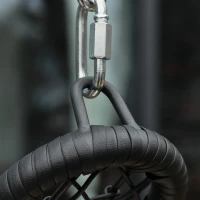 Outdoor Patio Wicker Hanging Egg Chair with Stand, Hammock Swing Chair with Cushion and Pillow, swing Chair with Stand, Cup Holder for Backyard, Garden, Porch, Beige(m-9)