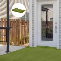 Outsunny 13' x 3.3' Synthetic Artificial Grass Turf Realistic Fake Thick Grass with UV Protection & Drain Holes, Outdoor Easy to Clean Lawn Pet Turf with High Density, 1.2'' Height(m-2)