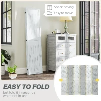 HOMCOM Screen Divider Room Divider Screen with Foldable Design for Indoor Bedroom Office 5.5' Rustic White(m-4)