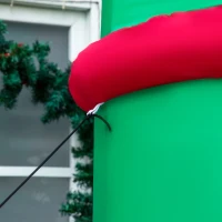 Outsunny 11.5ft Christmas Inflatables Outdoor Decorations Archway with 2 Nutcracker Soldiers Rocking Horse, Blow-Up LED Yard Christmas Decor for Lawn Garden Party(m-9)