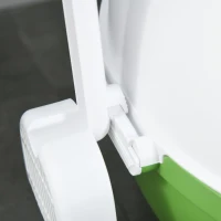 PawHut Hooded Cat Litter Box with Lid, Scoop, Leaking Sand Pedal, Top Handle, Dark Green(m-9)