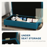 PawHut Pet Sofa Dog Sofa for Small Dogs with Storage, Dark Blue(m-5)