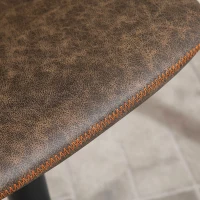HOMCOM Adjustable Bar Stools, Swivel Bar Height Chairs Barstools Padded with Back for Kitchen, Counter, and Home Bar, Set of 2, Brown(m-8)