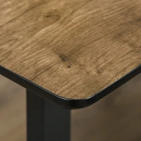 HOMCOM Extendable Dining Table Rectangular Wood Effect Tabletop for 4-6 People with Steel Frame & Hidden Leaves for Kitchen, Dining Room, Living Room(m-7)