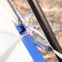 Outsunny 12' x 12' Screen House Room, 8 Person Camping Tent w/ Carry Bag and 4 Mesh Walls for Hiking, Backpacking, and Traveling, Easy Set Up, Royal Blue(m-8)