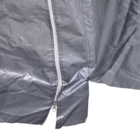 Outsunny 6.6' x 6.6' Waterproof Garden Storage Shed for Motorcycle, Bike, Grey(m-10)