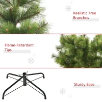 HOMCOM 7 FT Christmas Tree Artificial Pine Tree Christmas Decoration 505 Branches Green(m-7)