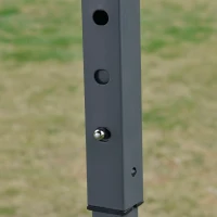 Outsunny 12.5' Pop Up Gazebo Hexagonal Canopy Tent Outdoor Shelter Pavilion Sun Protection with Mesh Sidewalls, Handy Bag, Dark Brown(m-10)