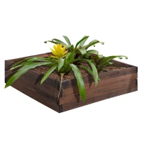 Outsunny Garden Raised Bed Wooden Planter Box Outdoor Grow Containers For Outdoor Patio Plant Flower Vegetable(m-11)