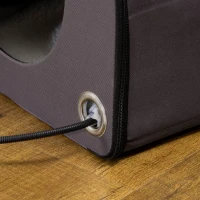 PawHut Dome Heated Cat House Portable and Waterproof Pet Shelter for Kitty in Winter, Brown(m-8)