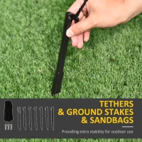 HOMCOM 10ft Halloween Inflatable Skeleton Ghost Decoration, LED Lighted for Home Indoor Outdoor Garden Lawn Decoration Party Prop(m-7)