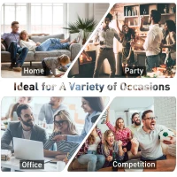 Soozier Foosball Table, 48" Wooden Soccer Game Table, with 8 Rods, 2 Balls Suit for 4 Players for Arcades, Pub, Game Room(m-4)