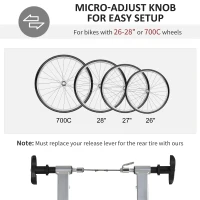 Soozier Bike Trainer Magnetic Bicycle Stand Indoor Exerciser w/ Quick Release Skewer, 5 Levels Resistance Silver(m-4)