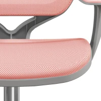 Vinsetto Office Chair, Small Computer Desk Chair with Mesh Back, Swivel Castors, Arm, Pink(m-9)