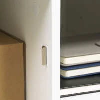 HOMCOM Printer Stand Multipurpose Moveable Filing Cabinet with Ample Inner Storage Space & 4 Easy-Rolling Wheels, White(m-8)