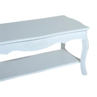 HomCom 37" 2-Tier Water Resistant Wooden Country Cottage Style Accent Coffee Table(m-6)