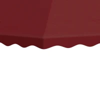 Outsunny 10' x 10' Gazebo Replacement Canopy Cover, 2 Tier Gazebo Roof Replacement TOP ONLY, Burgundy(m-10)