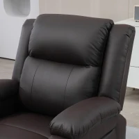 HOMCOM Lift Chair for Seniors, PU Leather Upholstered Electric Recliner Chair with Remote, Side Pockets, Quick Assembly, Brown(m-9)
