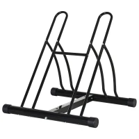 Soozier Bike Rack Floor Stand, 2 Bike Direction Adjustable Bicycle Park for Garage, Free Standing Storage(m-7)