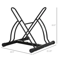 Soozier Bike Rack Floor Stand, 2 Bike Direction Adjustable Bicycle Park for Garage, Free Standing Storage(m-3)