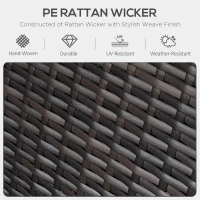 Outsunny Wicker Swivel Chair w/ Cushion, Patio Recliner Chair, Grey(m-4)