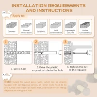 PawHut 4PCs Cat Wall Shelves with Steps, Scratching Posts, Ladder, Platforms, Toy Balls(m-7)