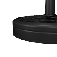 Outsunny 40lbs. Concrete Umbrella Base with Rattan Effect, Heavy Duty Parasol Stand for Outdoor Patio Umbrella, Black(m-10)