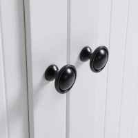 HOMCOM Fluted-Style Wooden Kitchen Island, Storage Cabinet w/ Drawer, Open Shelving, and Interior Shelving for Dining Room, White(m-9)