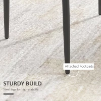 HOMCOM Modern Dining Chairs, Set of 4, High Back PU leather Upholstery and Metal Legs for the Living Room, Kitchen, Home Office, Grey(m-5)