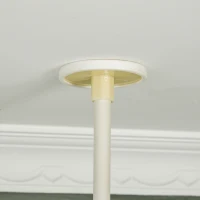 PawHut Floor to Ceiling Cat Tree with Scratching Post for Indoor Cats, Adjustable Height Cat Tower (91-102 Inches) with House, Bed, Beige(m-10)