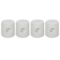 Outsunny 4pcs Outdoor Canopy Tent Leg Weight Base Plate Anchors Marquee Water Sand Filled Plastic White(m-11)