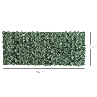 Outsunny Grass Wall Panels, 94.5" x 39" Artificial Grass Wall Decor,Greenery Backdrop Panels Wall for Outdoor, Indoor, Garden, Fence, Backyard, Dark Green(m-3)